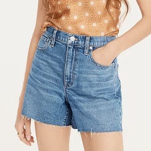 J.Crew high-rise denim short in Juniper wash
